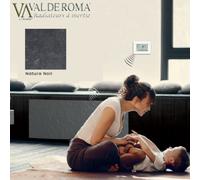 Radiateur à inertie PLINTHO Natura Noir Valderoma 1500W Plinthe NN1500P