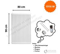Radiateur Acier H.90 x L.80 cm Stelrad 1916W T22