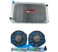 Radiateur, aluminium, design 3 rangées, dimensions du noyau 453mm x 739mm x 56mm, taille entrée/sortie 40mm, conçu pour les moteurs diesel 28L & 42L