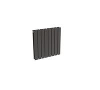Radiateur anthracite mural eau chaude horizontal acier double lame | 60 x 60 cm 883 Watt chauffage central | 4 raccordements 15x21 (1/2) série NYTIA by NOYON & THIEBAULT