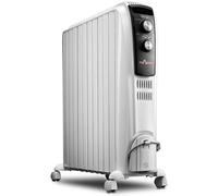 radiateur bain d'huile avec thermostat réglable 2500 W Blanc