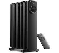 Radiateur bain d'huile électrique - 2300 Watts - 3 puissances - 11 éléments - Télécommande - Tactile LED - Minuterie 24h - Noir