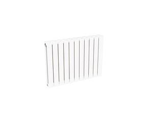 Radiateur blanc mural eau chaude horizontal acier double lame | 60 x 80 cm 1 214 Watt chauffage central | 4 raccordements 15x21 (1/2) série NYTIA by NOYON & THIEBAULT