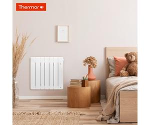 Radiateur chaleur douce BILBAO 4 connecté Horizontal 1250W Blanc Brillant - THERMOR 493824