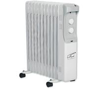 LTC Radiateur bain d'huile électrique 11 ailettes 2500 W Blanc