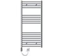ECD Germany Radiateur Chauffage Salle de Bain - Radiateur Électrique - 600 x 1200 mm - Chrome - Courbé avec Raccordement Latéral - Sèche-Serviettes - 900W