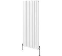Radiateur Colonne Ovale & Robinet Thermostatique Blanc 1600 x 600mm Blanc