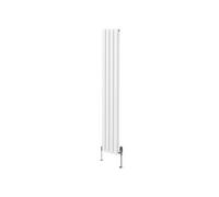 Radiateur Colonne Ovale & Robinet Thermostatique Blanc 1800 x 240mm Blanc G