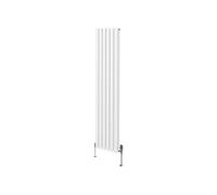 Radiateur Colonne Ovale & Robinet Thermostatique Blanc 1800 x 360mm