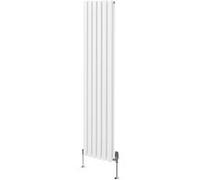 Radiateur Colonne Ovale & Robinet Thermostatique Blanc 1800 x 360mm Blanc