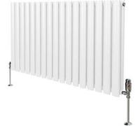 Radiateur Colonne Ovale & Robinet Thermostatique Blanc 600 x 1020mm Blanc G