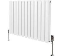 Radiateur Colonne Ovale & Robinet Thermostatique Blanc 600 x 780mm Blanc G