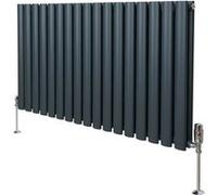 Radiateur Colonne Ovale & Robinet Thermostatique Gris Anthracite 600 x 1020mm Gris