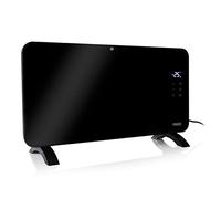 Radiateur Connecté Princess noir - 1500 W - Contrôle Manuel, via Smarphone ou Vocal - Application Gratuite - Panneau en Verre 01.348150.01.001