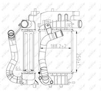 Radiateur d'air intercooler 30785 NRF pour TOYOTA YARIS