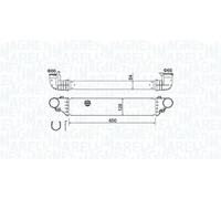 Radiateur d'air intercooler 351319204640 MAGNETI MARELLI pour MERCEDES-BENZ CLK
