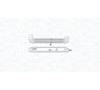 Radiateur d'air intercooler 351319205270 MAGNETI MARELLI pour VW FORD SEAT