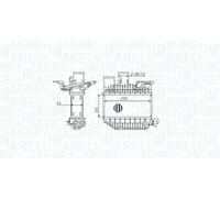 Radiateur d'air intercooler 351319205310 MAGNETI MARELLI pour TOYOTA AVENSIS