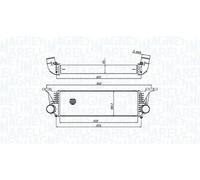 Radiateur d'air intercooler 351319205500 MAGNETI MARELLI pour IVECO