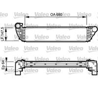Radiateur d'air intercooler 817828 VALEO pour RENAULT LAGUNA II VEL SATIS