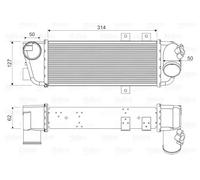 Radiateur d'air intercooler 818333 VALEO pour HYUNDAI KIA