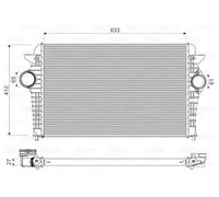 Radiateur d'air intercooler 818344 VALEO pour VW FORD SEAT