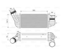 Radiateur d'air intercooler 818345 VALEO pour CITROËN PEUGEOT DS