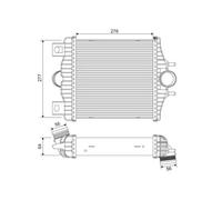 Radiateur d'air intercooler 818384 VALEO pour LAND ROVER RANGE ROVER SPORT II