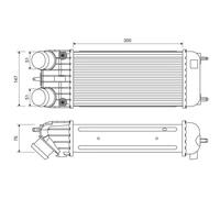 Radiateur d'air intercooler 818385 VALEO pour PEUGEOT CITROËN DS