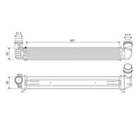 Radiateur d'air intercooler 818389 VALEO pour RENAULT FLUENCE