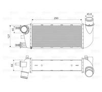 Radiateur d'air intercooler 818582 VALEO pour FIAT FORD