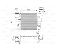 Radiateur d'air intercooler 818669 VALEO pour AUDI SEAT