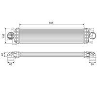 Radiateur d'air intercooler 818699 VALEO pour FORD MONDEO V Turnier