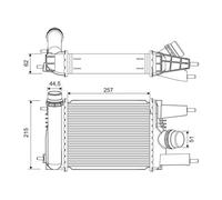 Radiateur d'air intercooler 822916 VALEO pour NISSAN JUKE
