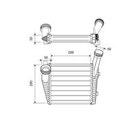 Radiateur d'air intercooler 822947 VALEO pour AUDI PORSCHE VW