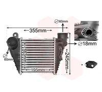 Radiateur d'air intercooler Aluminium 03004185 VAN WEZEL pour SKODA VW SEAT AUDI