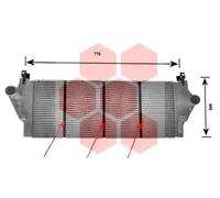 Radiateur d'air intercooler Aluminium 43004295 VAN WEZEL pour RENAULT LAGUNA II