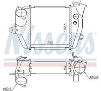 Radiateur d'air intercooler Aluminium 96032 NISSENS pour MAZDA 5
