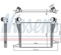 Radiateur d'air intercooler Aluminium 961124 NISSENS pour OPEL CHEVROLET