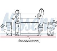 Radiateur d'air intercooler Aluminium 961289 NISSENS pour RENAULT ESPACE V