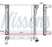 Radiateur d'air intercooler Aluminium 96136 NISSENS pour LAND ROVER