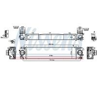 Radiateur d'air intercooler Aluminium 961541 NISSENS pour VOLVO XC40
