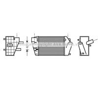 Radiateur d'air intercooler Aluminium AIA4187 AVA QUALITY COOLING pour AUDI