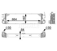 Radiateur d'air intercooler Aluminium CI 180 000P MAHLE pour MERCEDES-BENZ