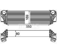 Radiateur d'air intercooler Aluminium CI 185 000P MAHLE pour BMW ALPINA