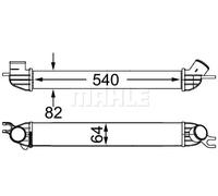 Radiateur d'air intercooler Aluminium CI 188 000S MAHLE pour MINI MINI