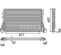 Radiateur d'air intercooler Aluminium CI 208 000P MAHLE pour VW SEAT