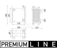 Radiateur d'air intercooler Aluminium CI 224 000P MAHLE pour BMW 7