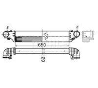 Radiateur d'air intercooler Aluminium CI 505 000S MAHLE pour MERCEDES-BENZ CLK