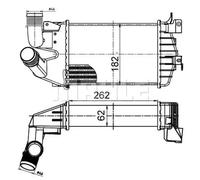 Radiateur d'air intercooler Aluminium CI 510 000S MAHLE pour OPEL ASTRA H